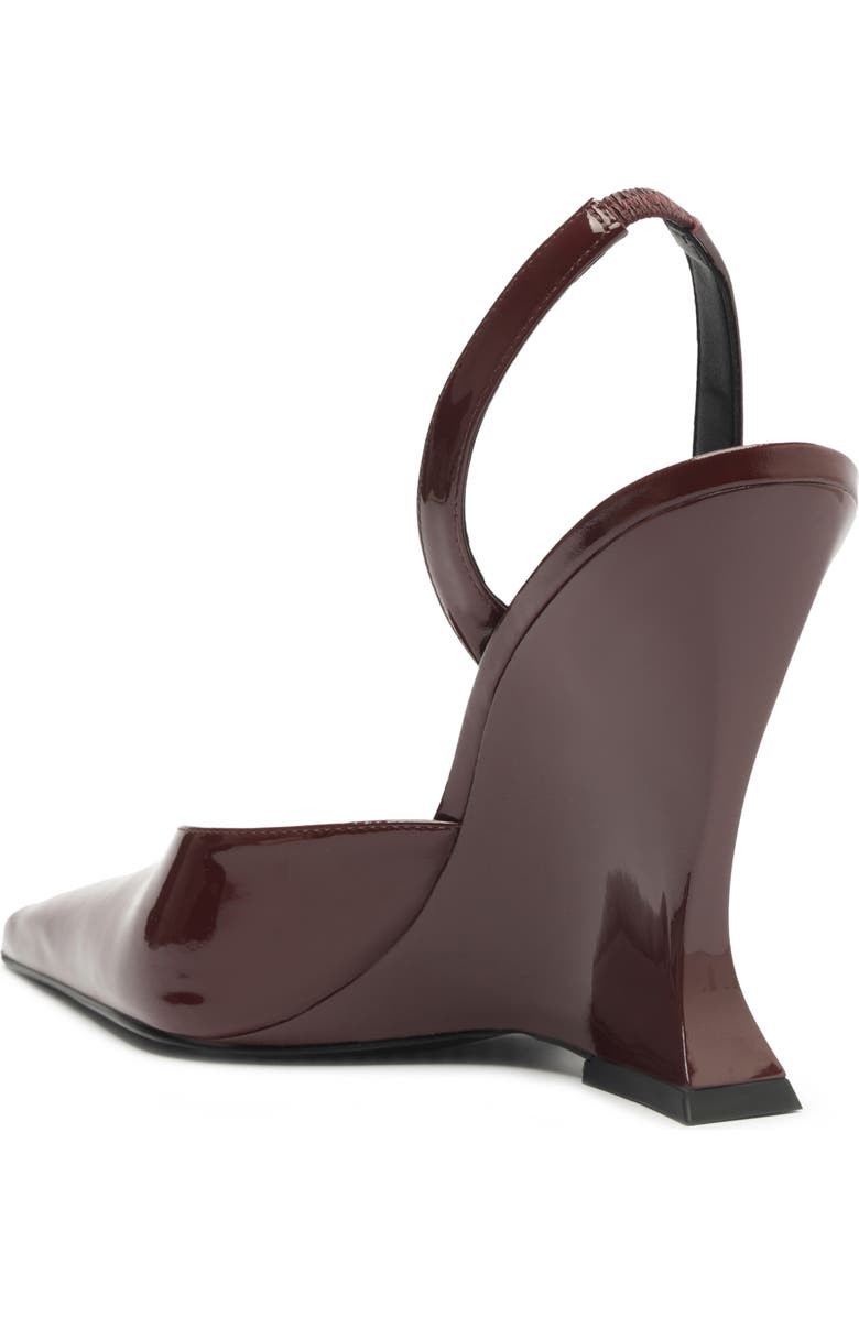 Schutz Siena Slingback Pointed Toe Wedge Pump, Alternate, color, Red