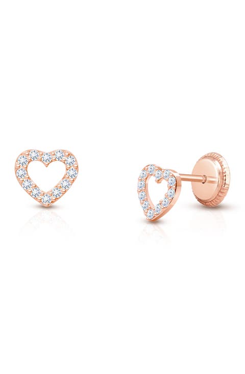 14K Gold Love of Mine Studs Screw Back Earrings