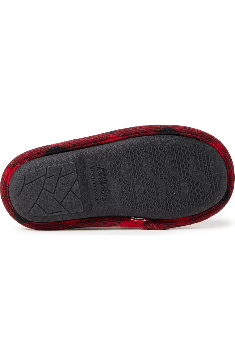 DEARFOAMS Kids' Buffalo Check Lil Bear Clog Slipper, Alternate, color, Red Plaid