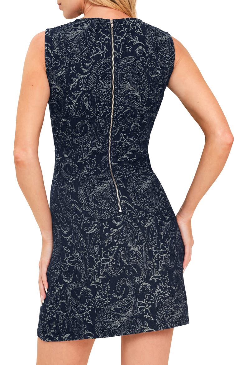 Sleeveless Denim Minidress, Alternate, color, DARK INDIGO