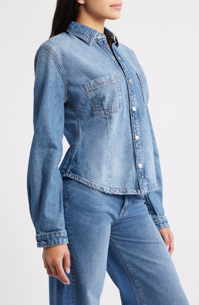 WARP+WEFT Western Denim Button-Up Shirt, Alternate, color, Day Dreamer