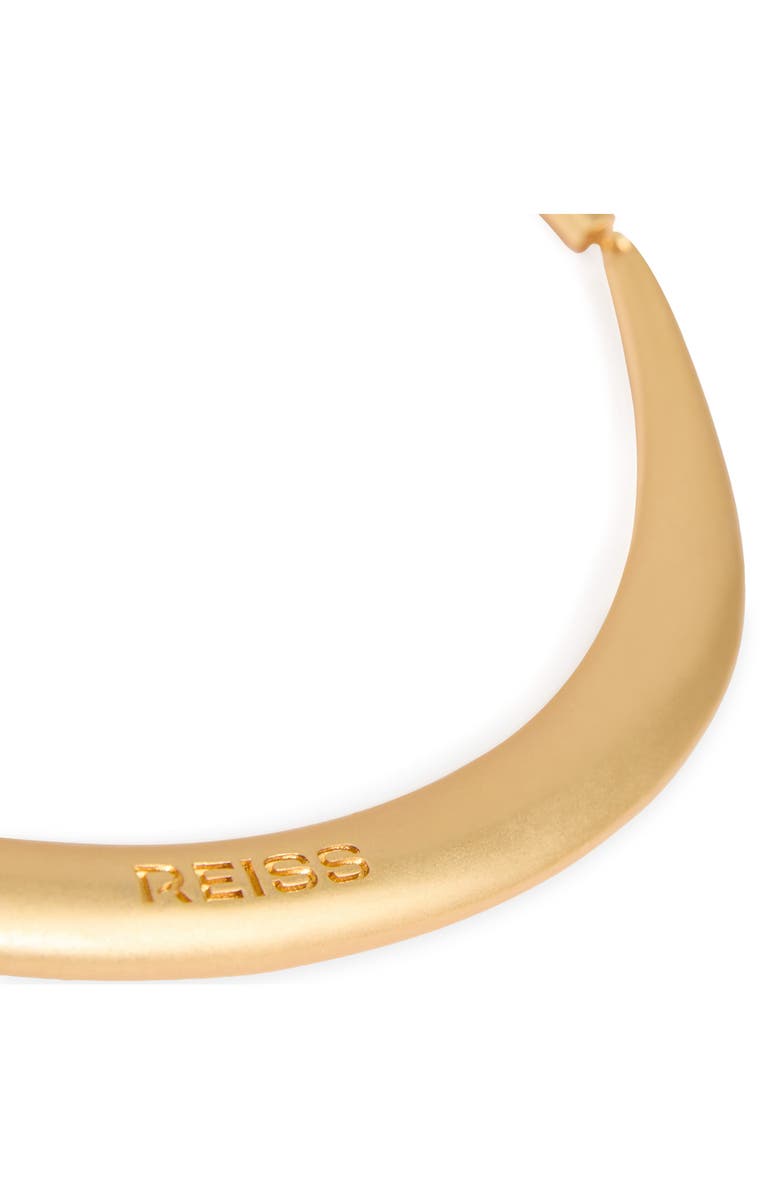 Reiss Poppy Polished Curve Collar Necklace, Alternate, color, Gold Tone