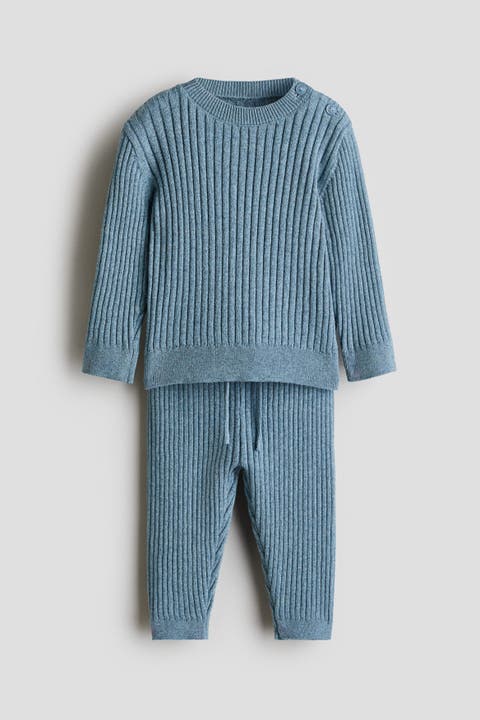 2-piece Wide-rib Cotton Set