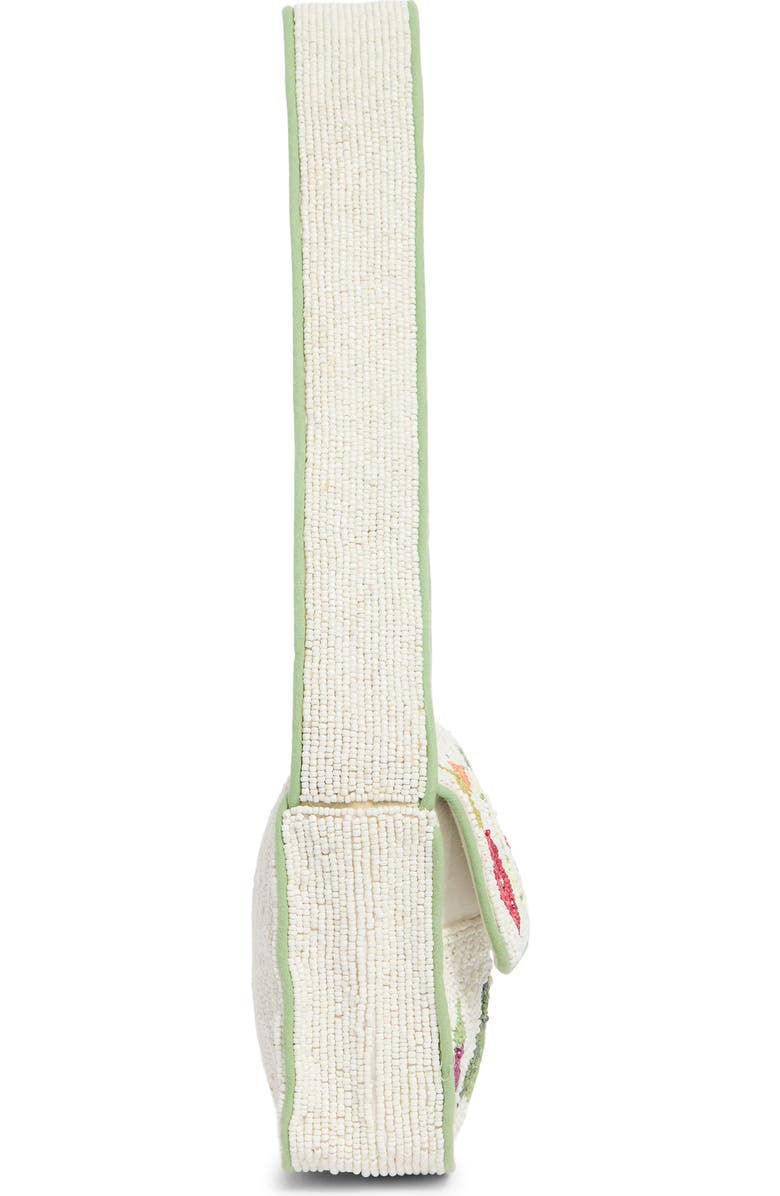 Collection XIIX Mixed Veggies Beaded Baguette Shoulder Bag, Alternate, color, Ivory Multi