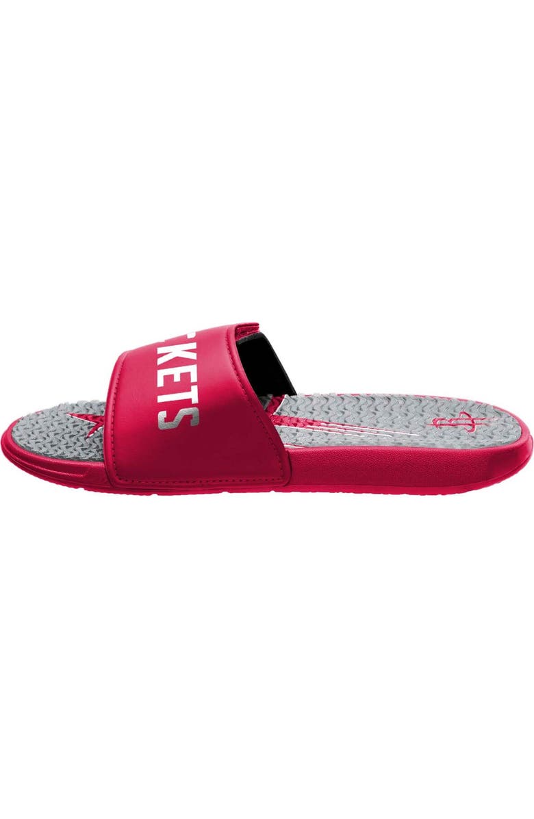 FOCO Men's FOCO Houston Rockets Wordmark Gel Slide Sandals, Alternate, color,