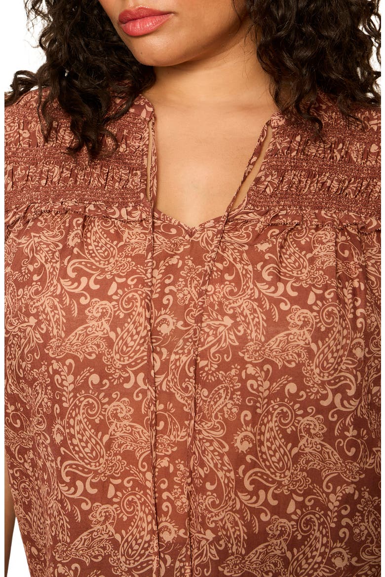 Free Feeling Paisley Top, Alternate, color, IVORY/ MOSAIC CLAY