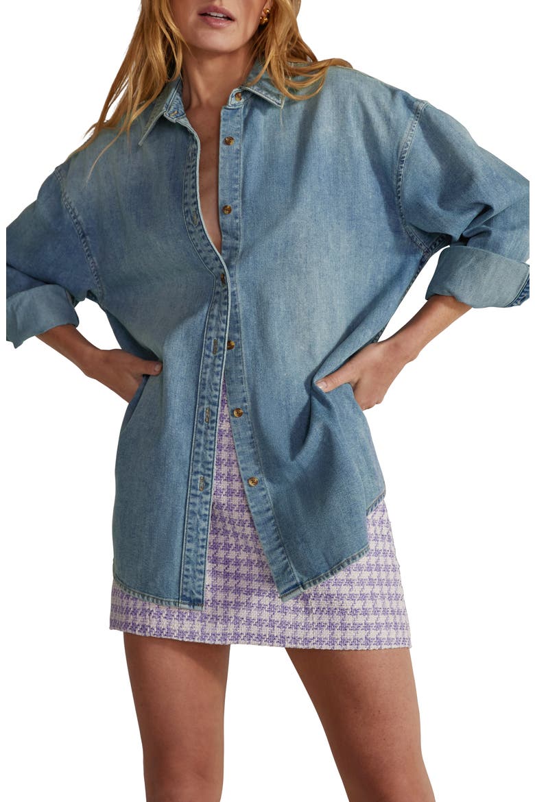 The Ex-Boyfriend Denim Shirt, Main, color, MONTEREY