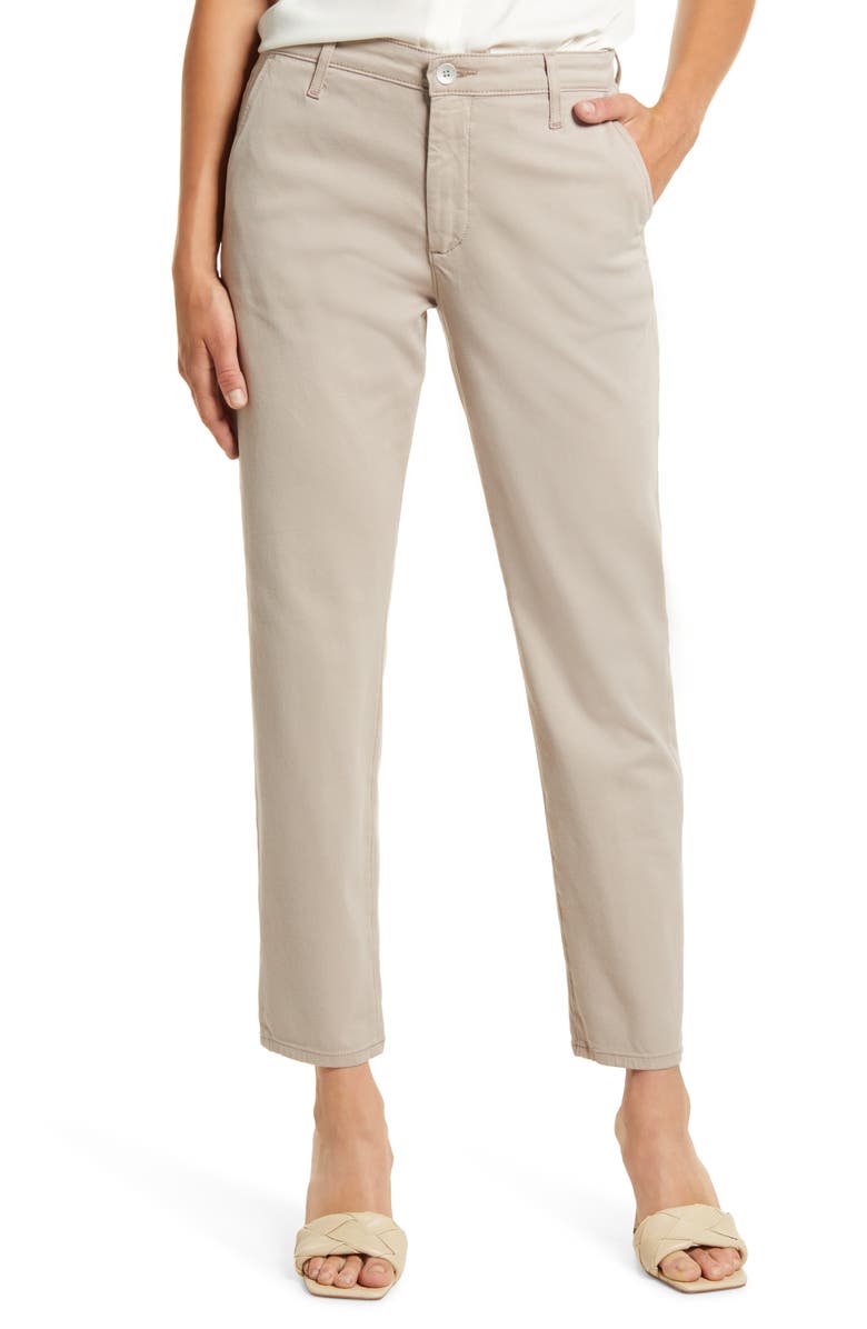AG Caden Crop Twill Trousers, Alternate, color, Truly Taupe
