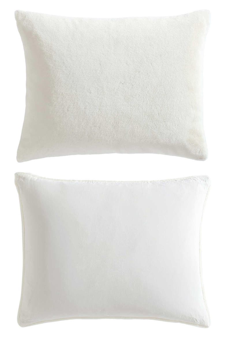Faux Fur Comforter & Sham Set, Alternate, color, LIGHT BEIGE