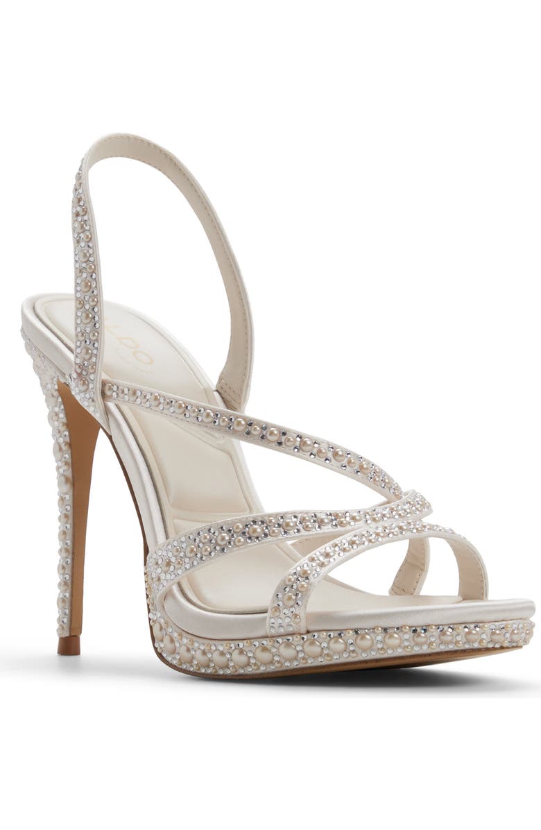 ALDO Brinnley Slingback Platform Sandal, Main, color, Other White