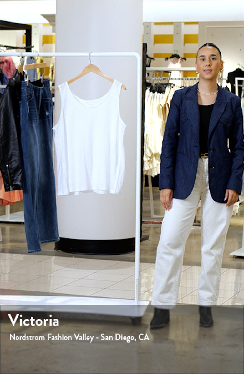 Scoop Neck Organic Linen Tank, sales video thumbnail