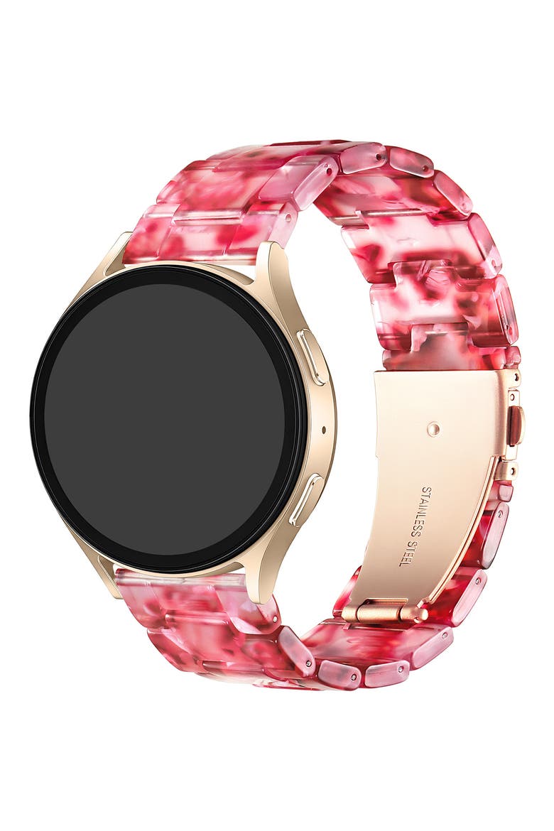 Claire Resin Link Watchband, Alternate, color, CHERRY