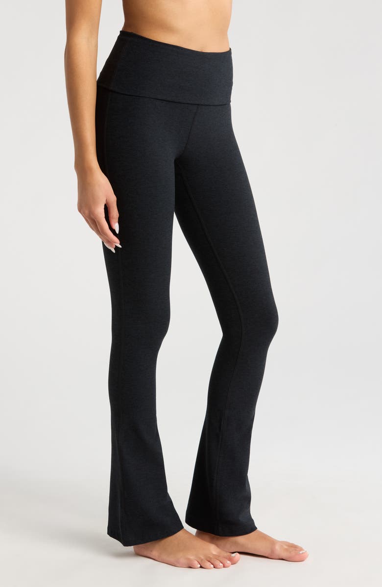 Beyond Yoga Space Dye Foldover Pants, Alternate, color, Darkest Night