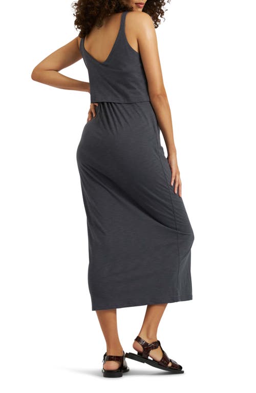RIPE MATERNITY RIPE MATERNITY KERRY LAYERED SLEEVELESS COTTON BLEND MATERNITY/NURSING DRESS