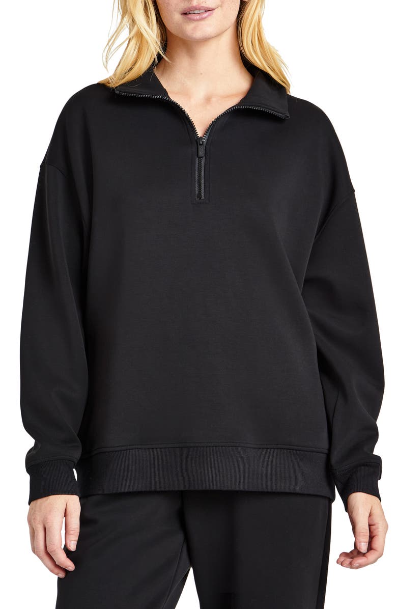 Splendid Tate Oversize Quarter Zip Pullover, Main, color,