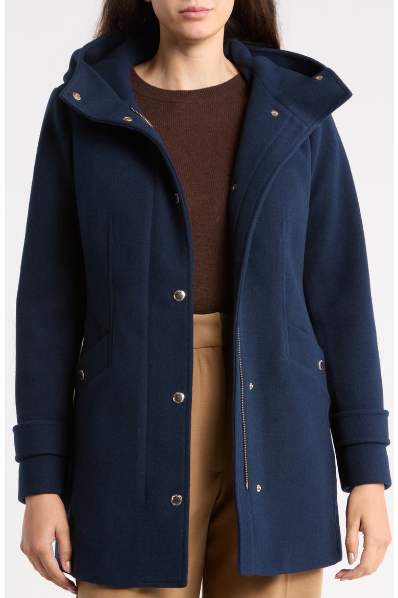 Faux Wool Zip Coat with Hood, Alternate, color, MIDNIGHT