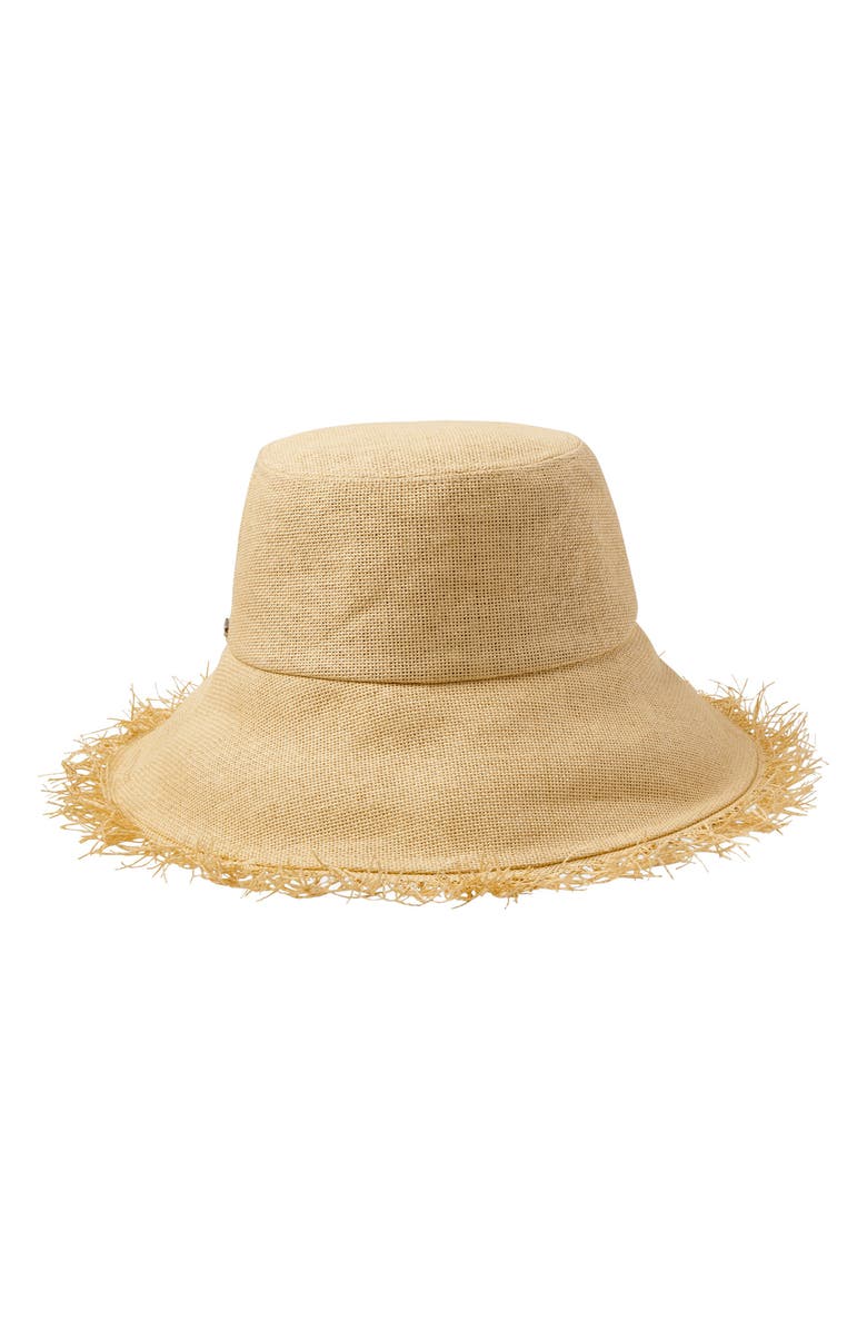 Brixton Alice Packable Straw Bucket Hat, Alternate, color, Tan