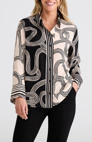 Brave+True Lucy Print Button-Up Shirt
