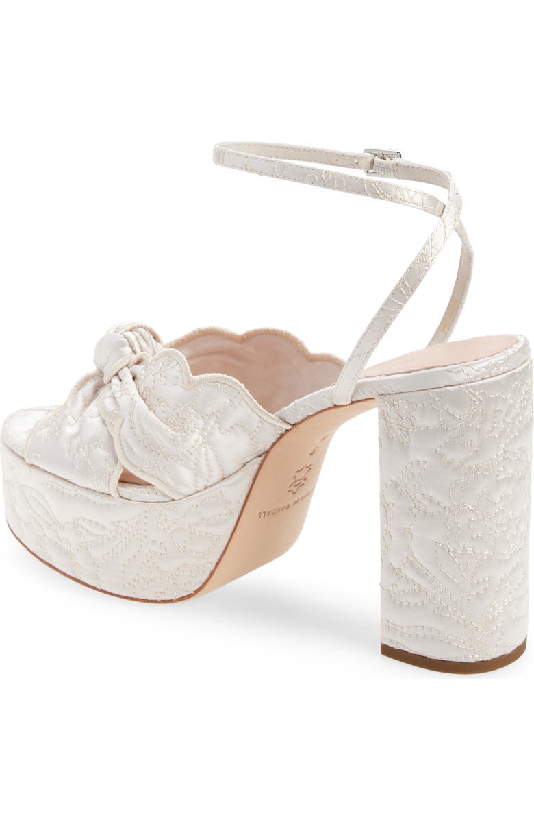 Loeffler Randall Isabel Embroidered Knot Platform Sandal, Alternate, color,