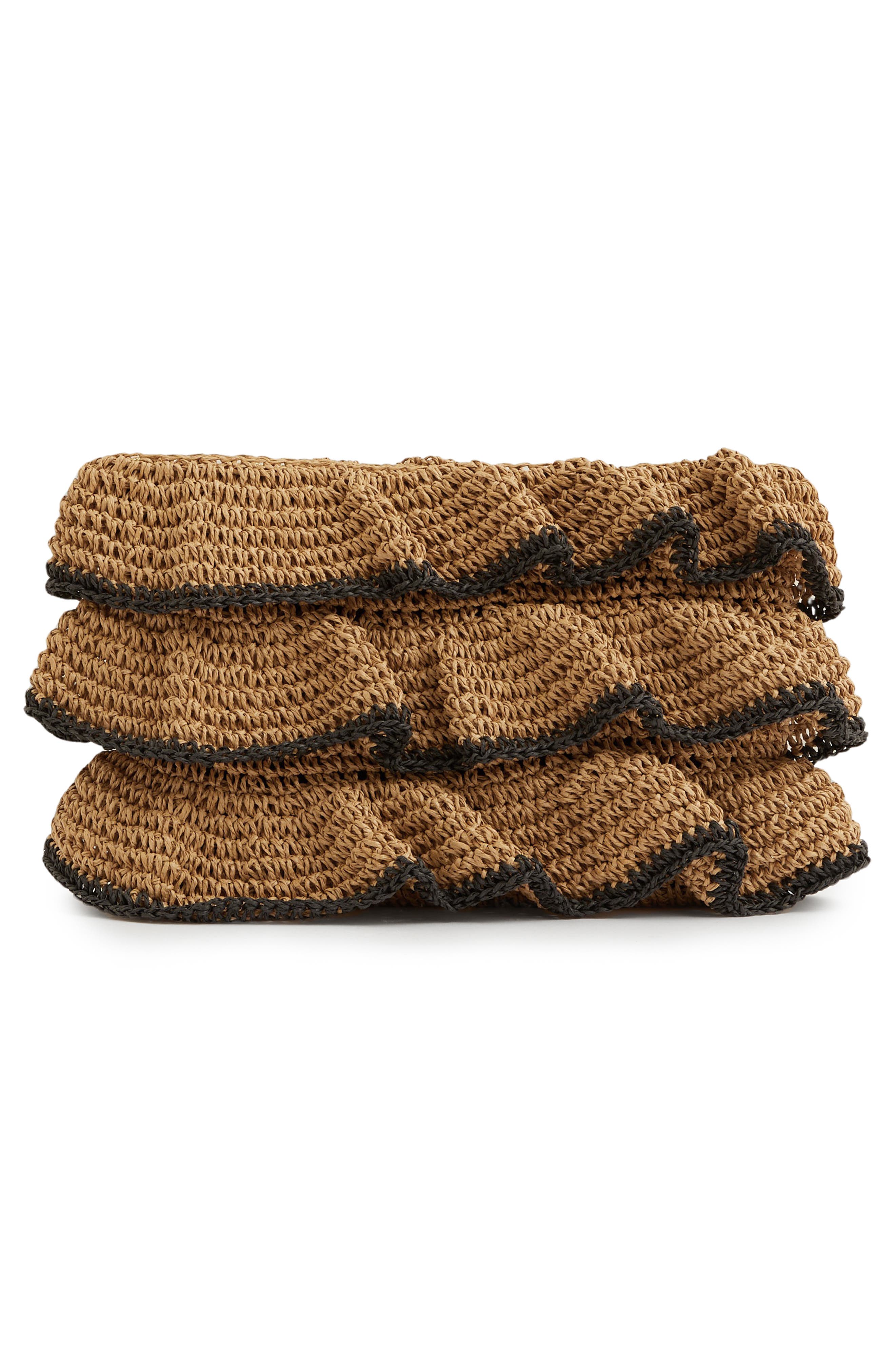 Reiss Raya Woven Clutch, Alternate, color, 