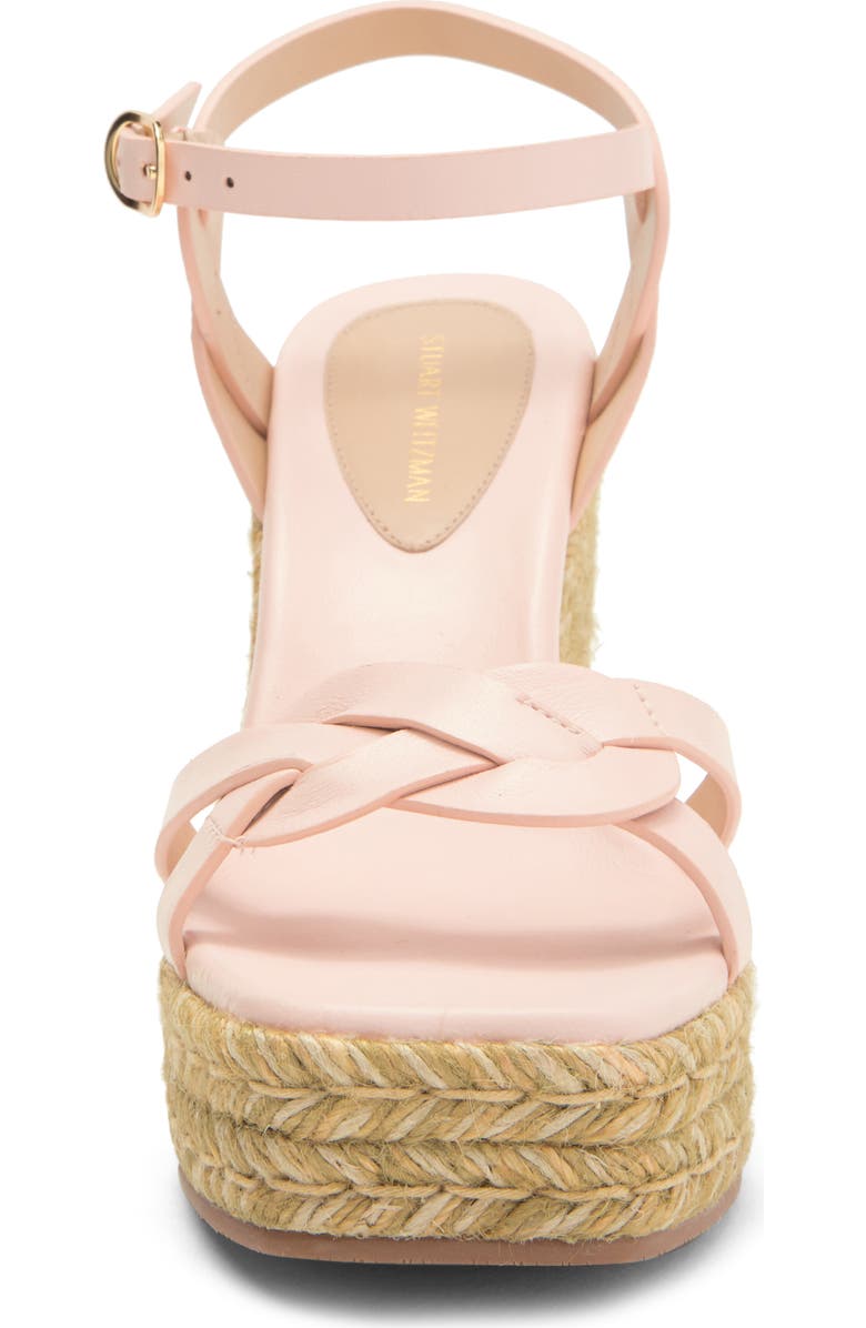 Stuart Weitzman Braided Platform Espadrille Wedge Sandal, Alternate, color, Rosewater