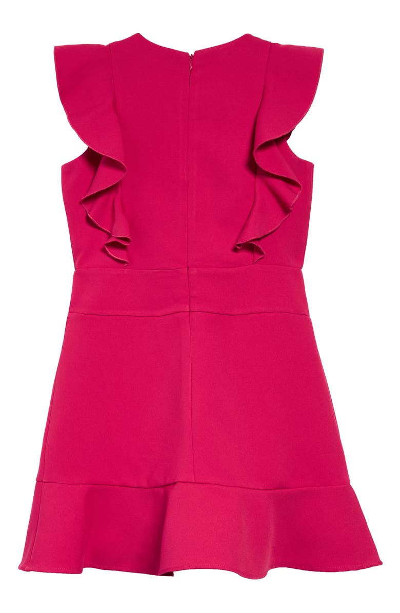 BCBG Girls Crepe Flounce Dress, Alternate, color, 