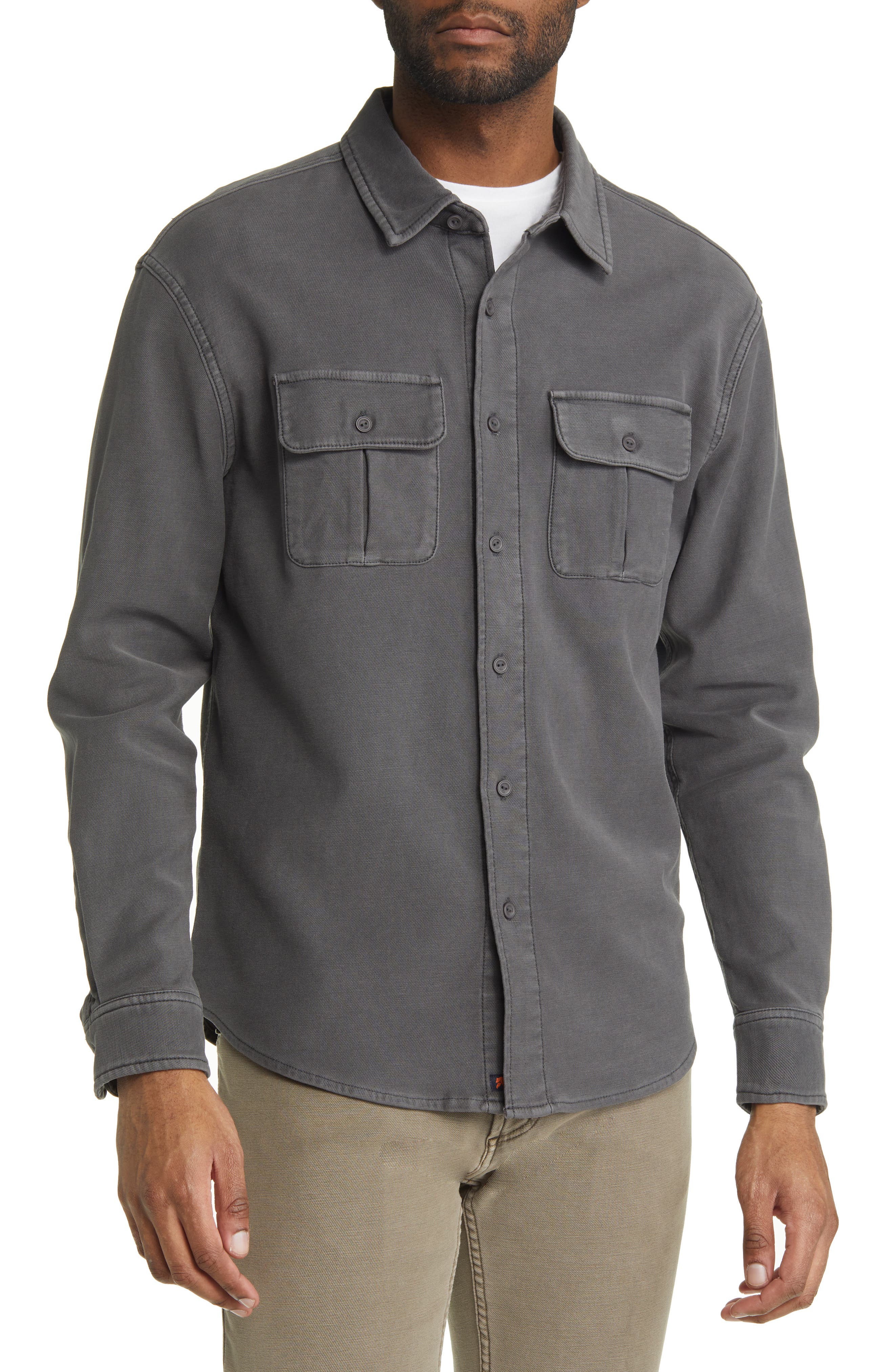 The Normal Brand Tailored Terry Shirt Jacket | Nordstrom