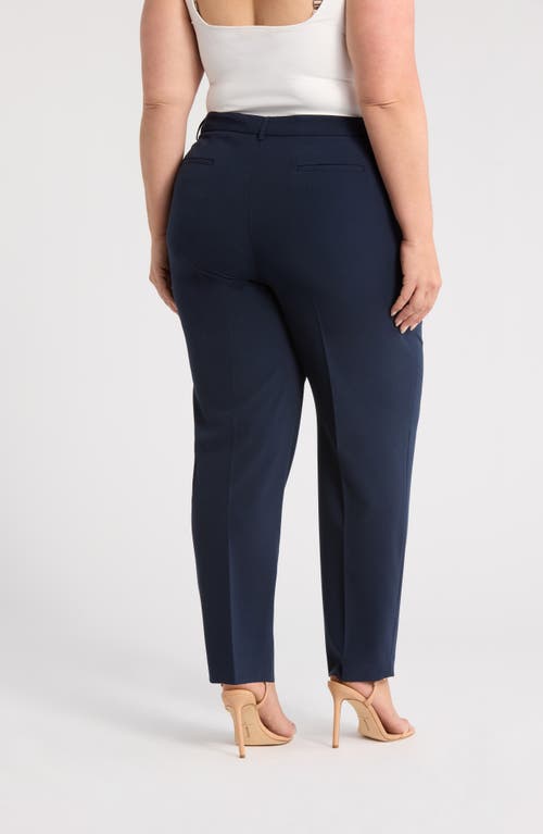Tahari Asl Shannon Straight Leg Pants In Blue