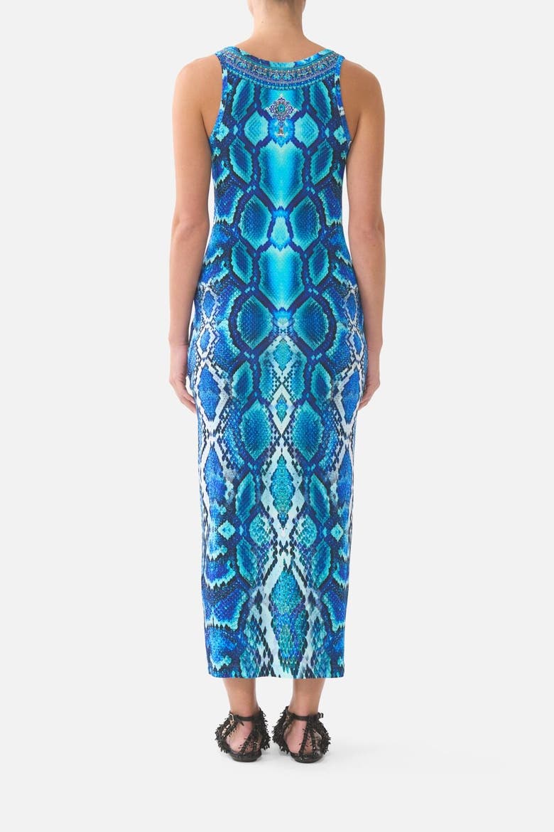 Jersey Scoop Neck Tank Dress, Alternate, color, The Sapphire Serpent