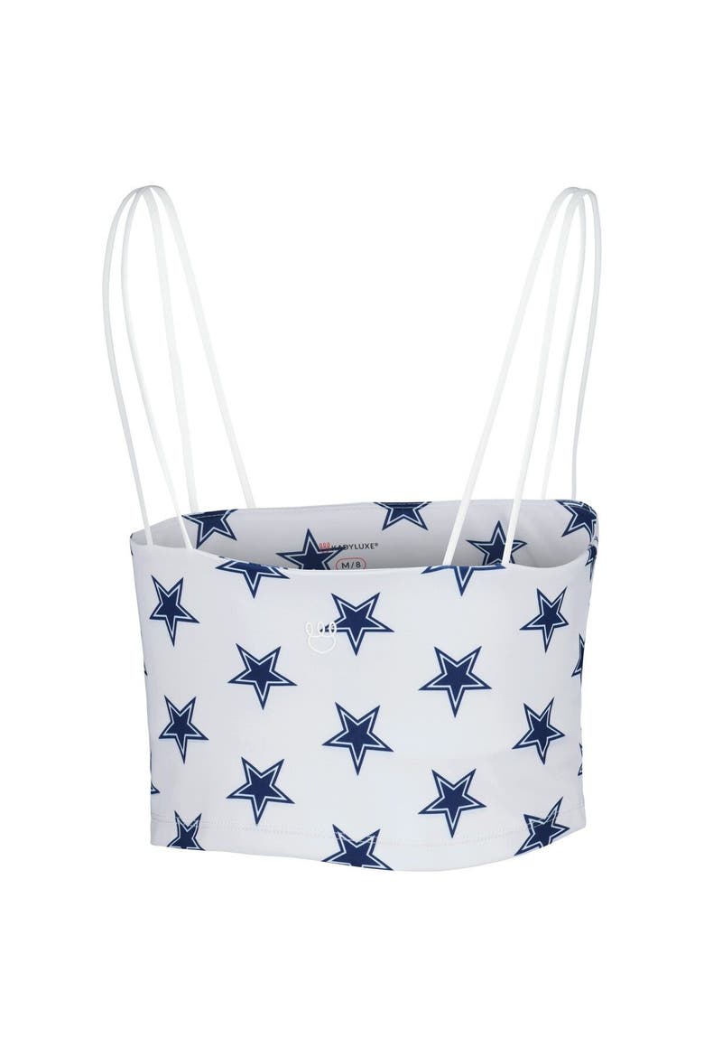 Women's White Dallas Cowboys Countess Allover Print Sleeveless Cami Tank Top, Alternate, color, White