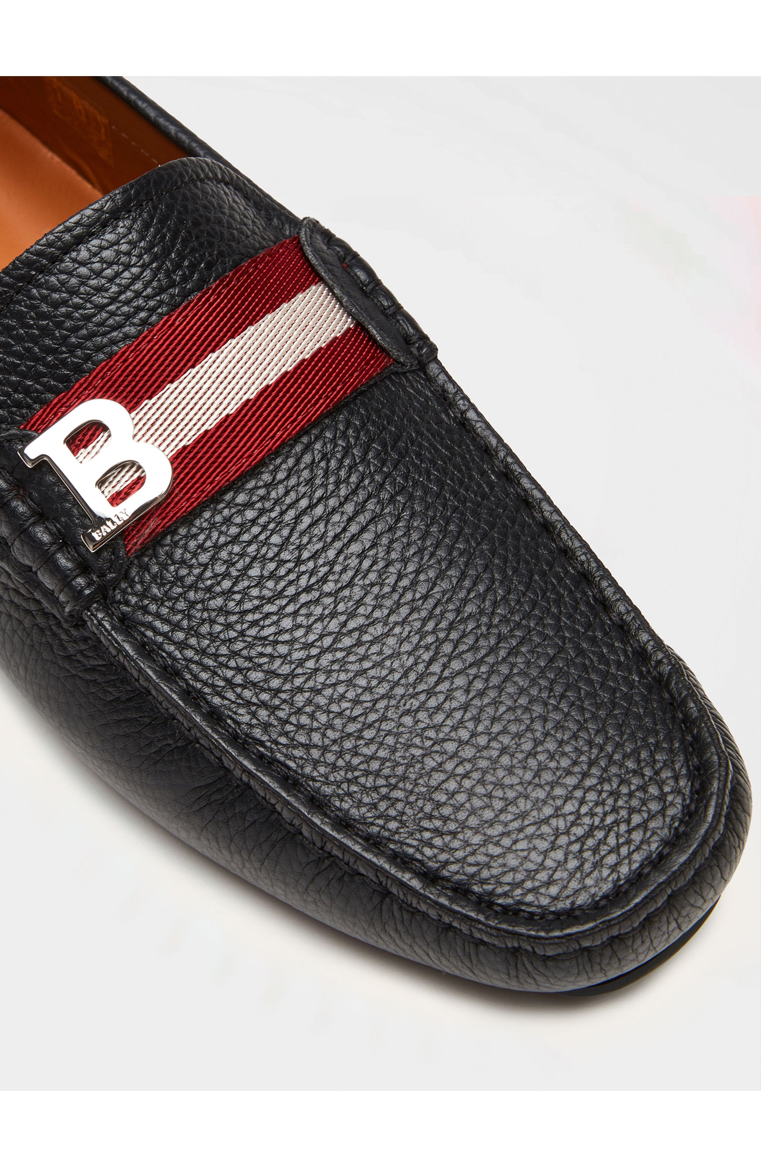 Bally Driver in Leather, Alternate, color, Black