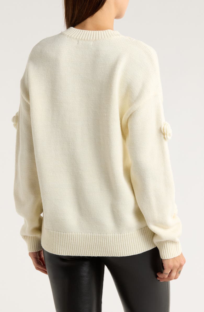 RDI Appliqué Crewneck Sweater, Alternate, color, Vellum