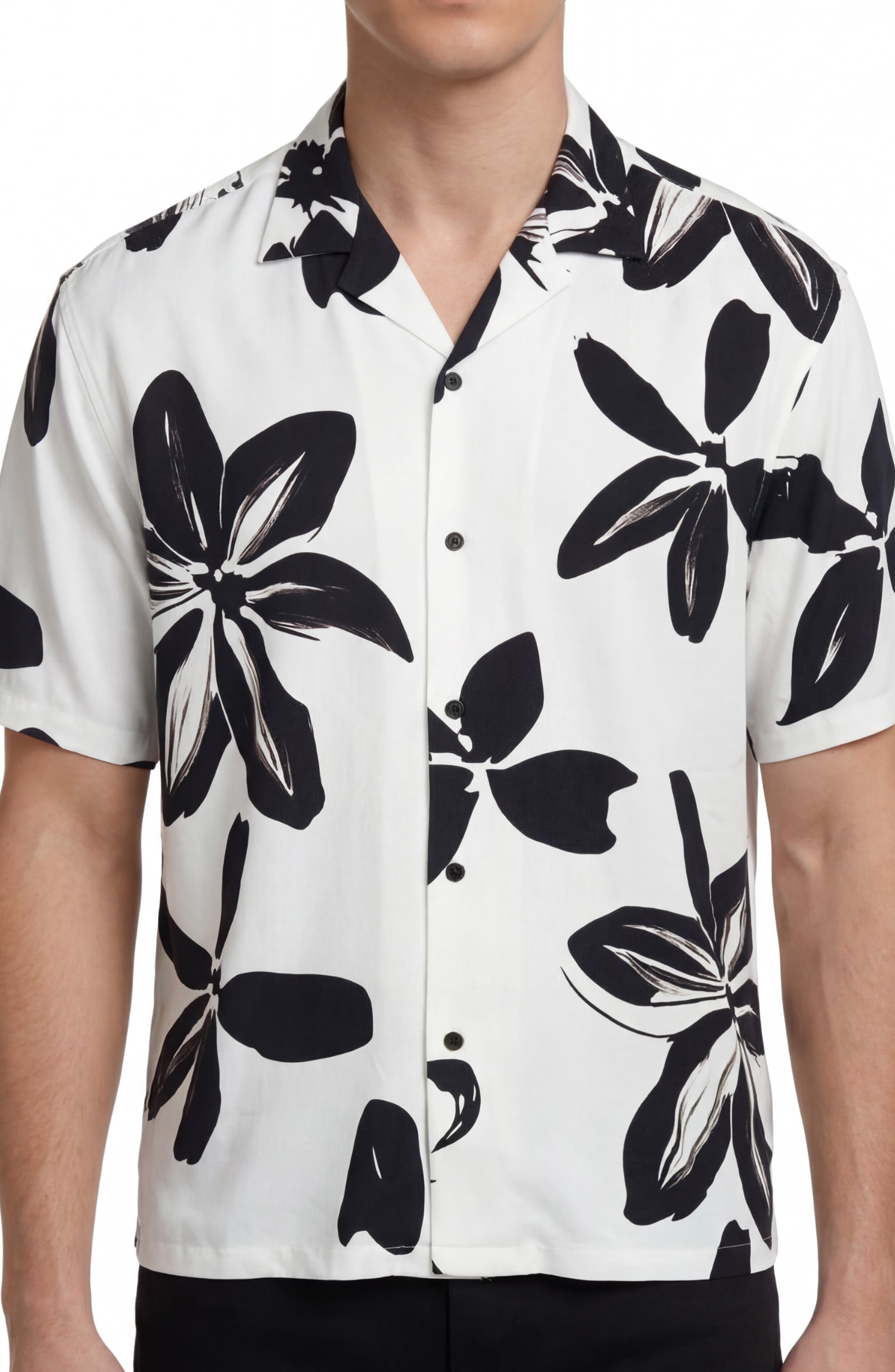 Report Collection Abstract Print Camp Shirt