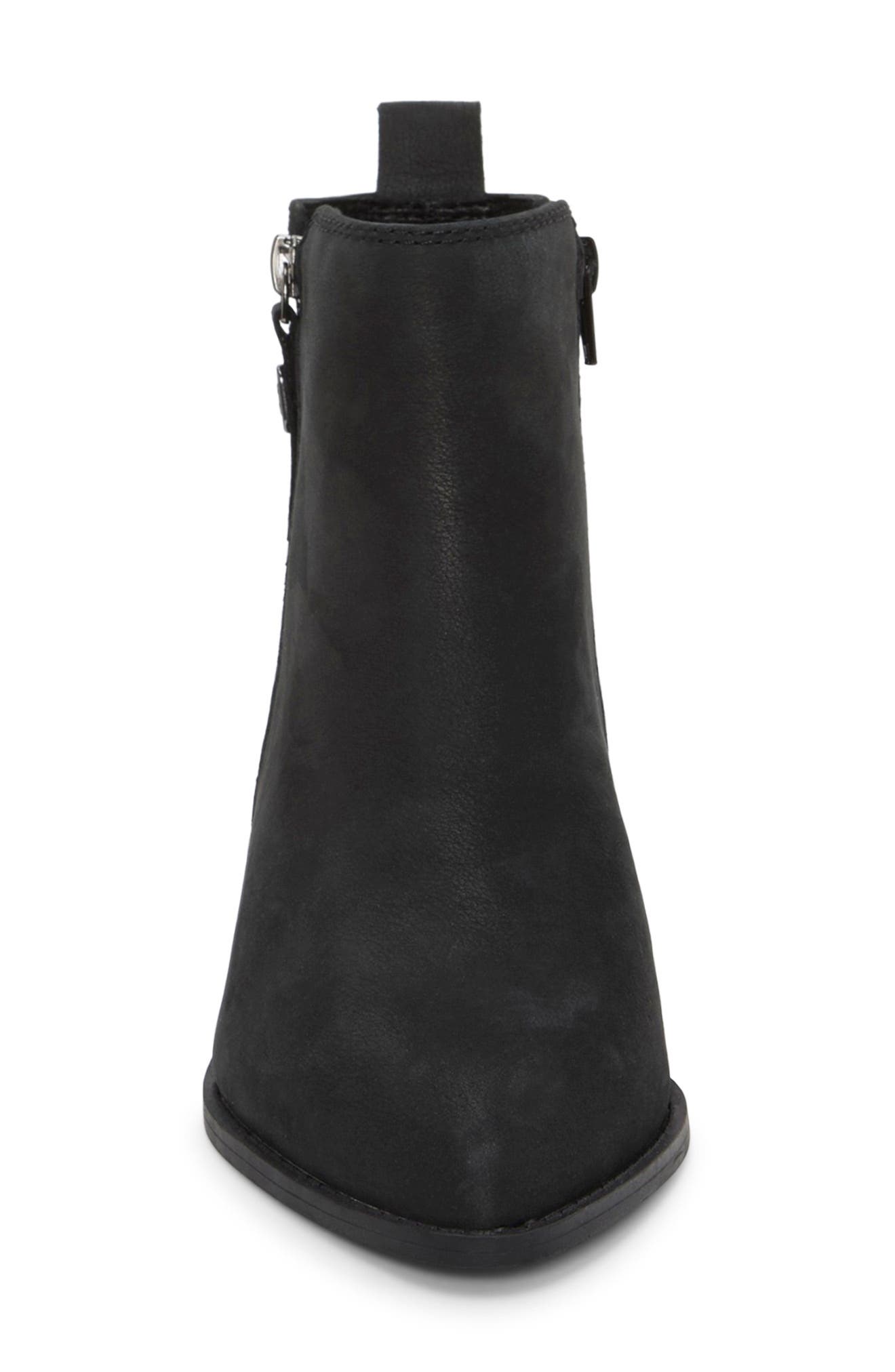 Lucky Brand Ailein Pointed Toe Bootie, Alternate, color, Black Angora Nubuck