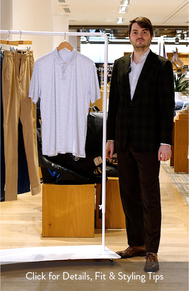 Featherweight Cornhole Print Performance Polo, sales video thumbnail