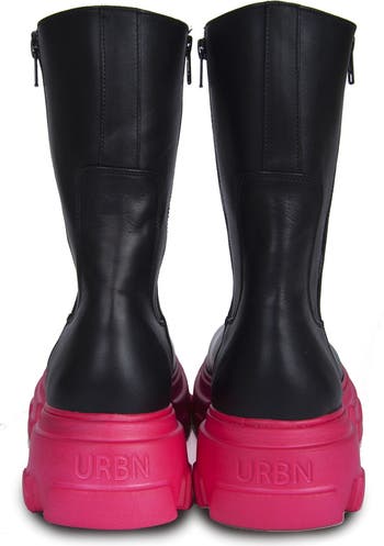 Double Zipper Leather Boots Backstreet