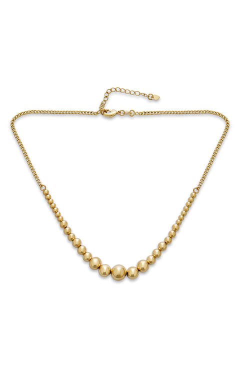 Graduated Ball Choker Necklace