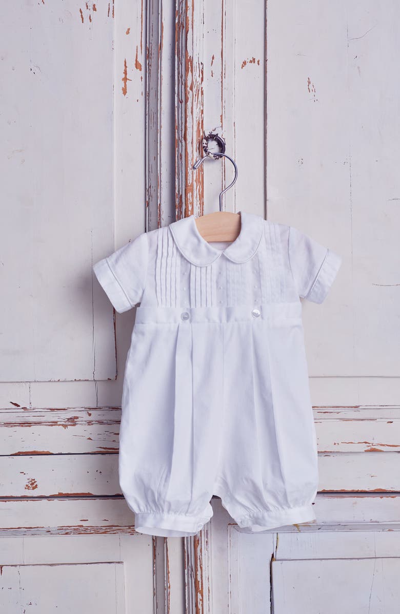 Kissy Kissy Alexander Collared Romper, Alternate, color, White