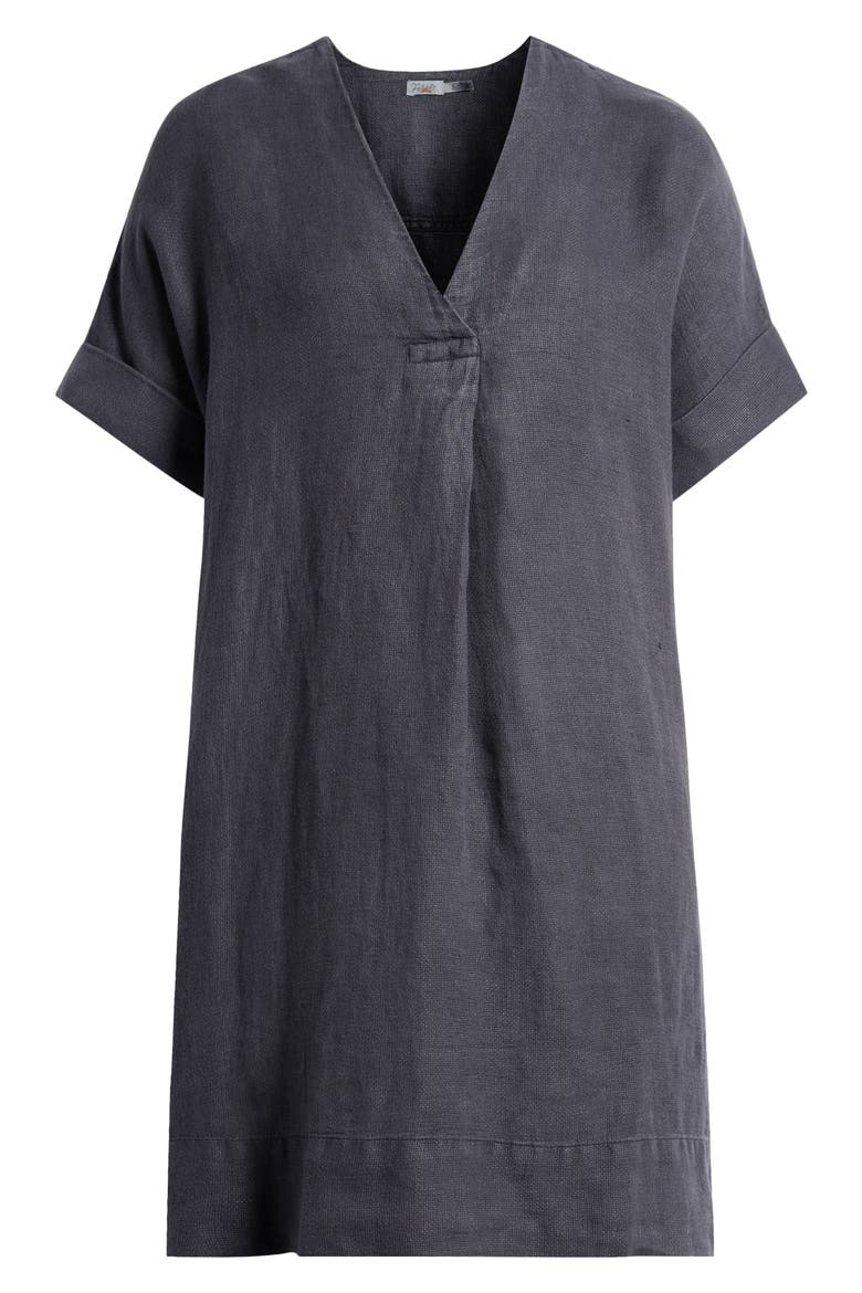 Sanibel Linen Shift Dress, Alternate, color, WASHED BLACK