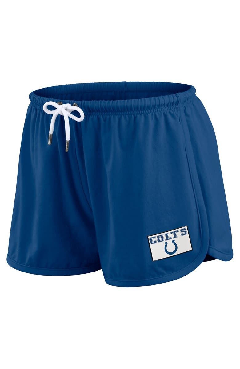 WEAR by Erin Andrews Women's WEAR by Erin Andrews Royal Indianapolis Colts Heavy Rugby Jersey Long Sleeve T-Shirt & Shorts Lounge Set, Alternate, color, Royal