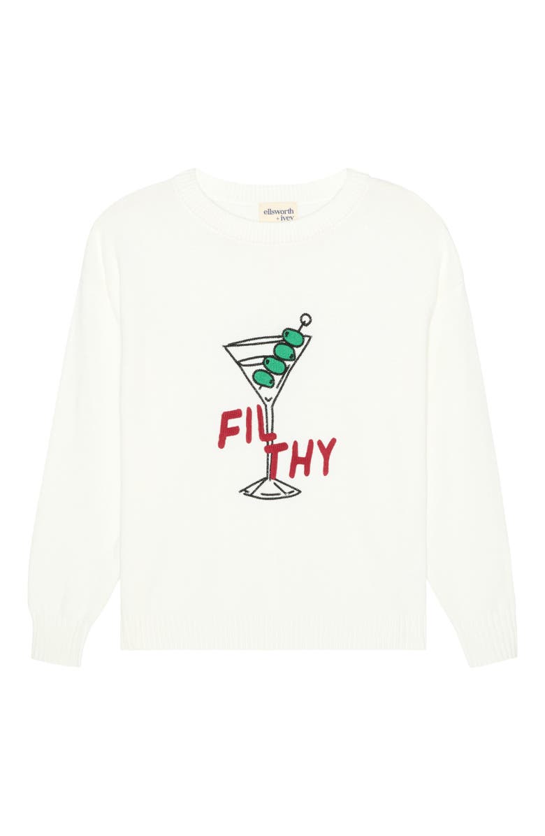 Ellsworth + Ivey Riley Crewneck Sweater - Filthy, Alternate, color, Ivory