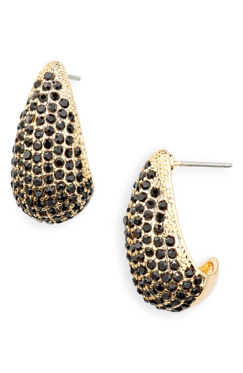 Shop Nordstrom Crystal Pavé Teardrop Stud Earrings In Black- Gold