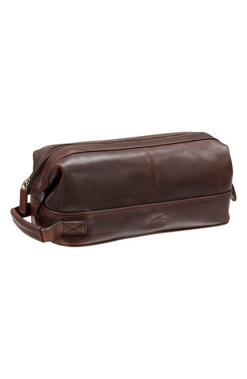 Mancini Classic Toiletry Bag In Brown