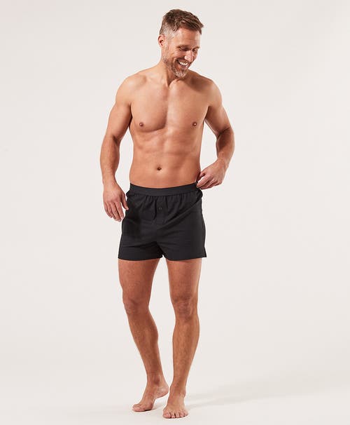 Pact Organic Cotton Everyday Knit Boxer 4-pack In Black