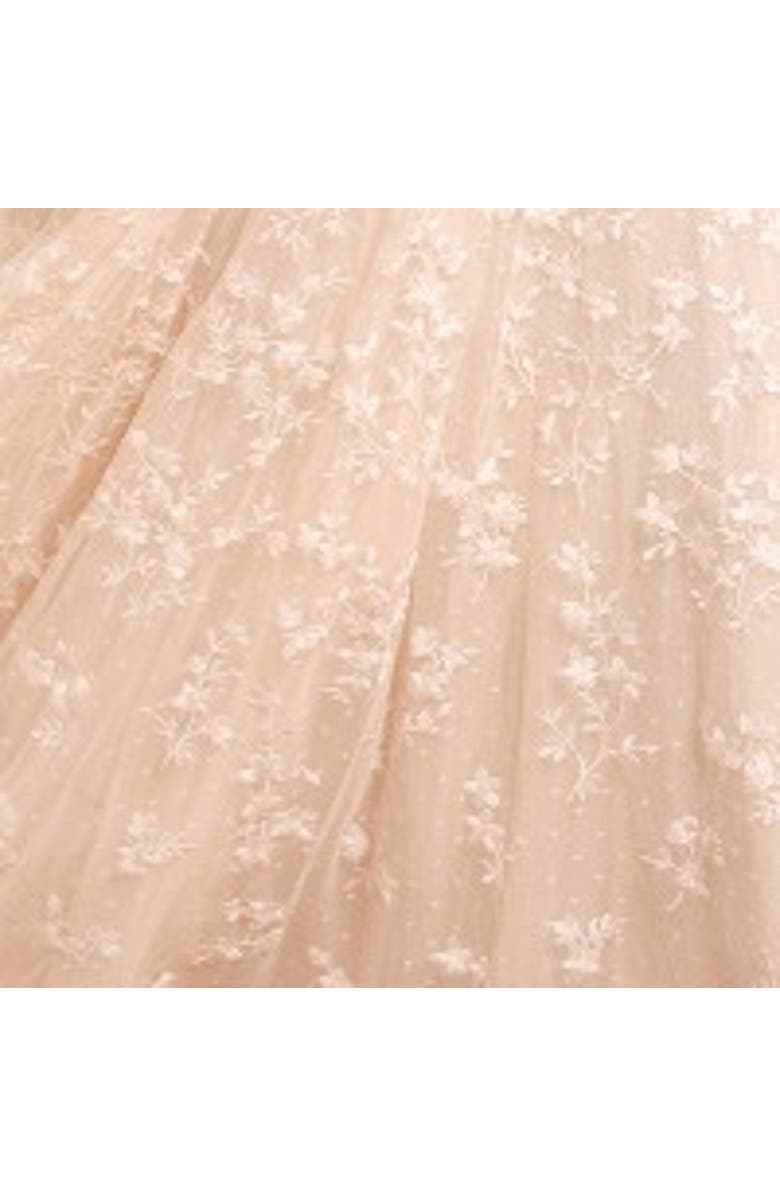 Needle & Thread Everett Bloom Round Neck Maxi Dress, Alternate, color, Cream/Cream