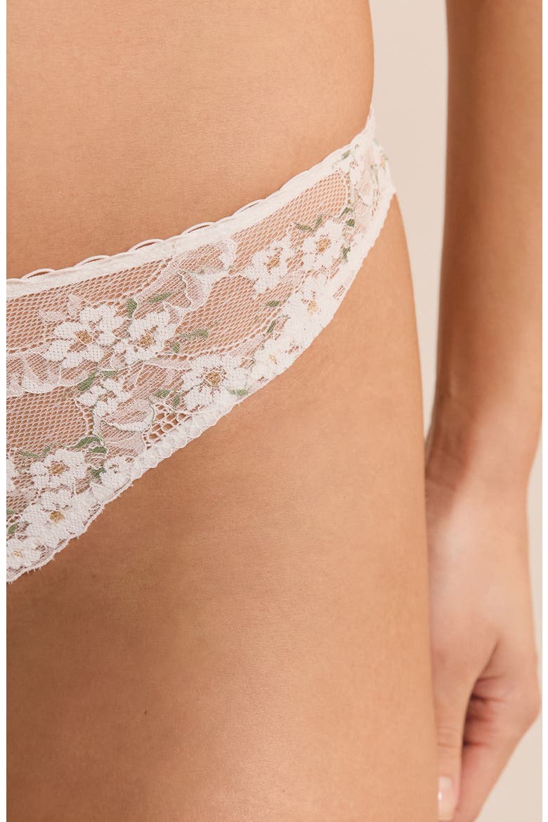 Bouquet Thong, Alternate, color, WHITE MULTI