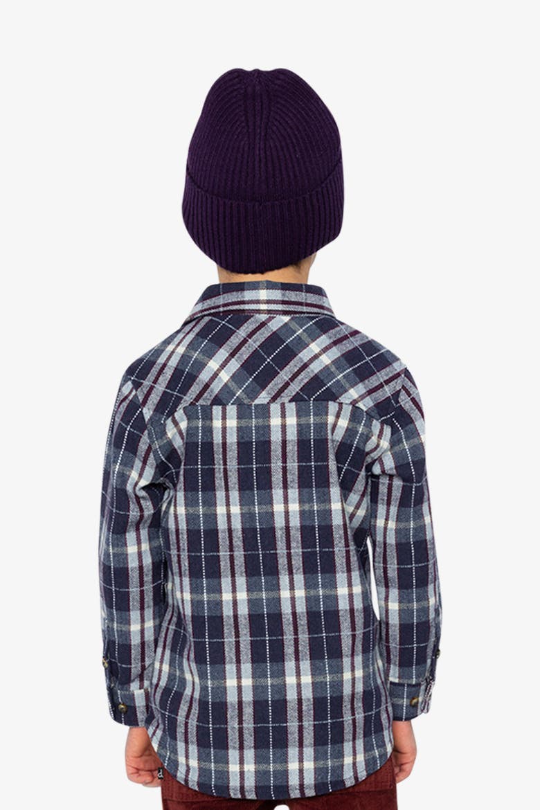 Classic Button Up Flannel Shirt Plaid, Alternate, color, Blue and White Plaid