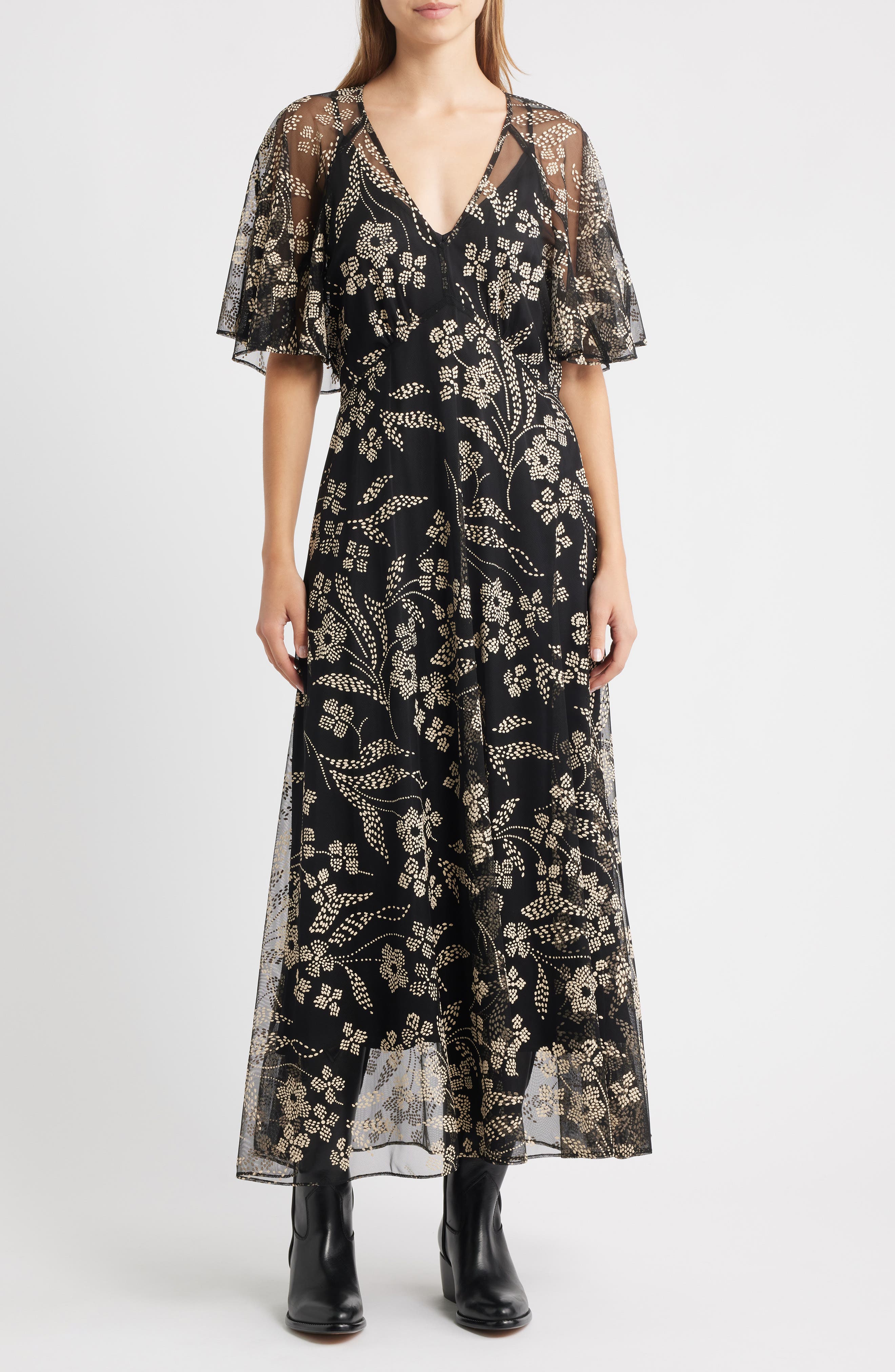 THE GREAT. The Festal Floral Maxi Dress