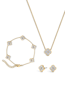 Electric Picks Camilla Clover Necklace, Bracelet and Studs - Set of 3