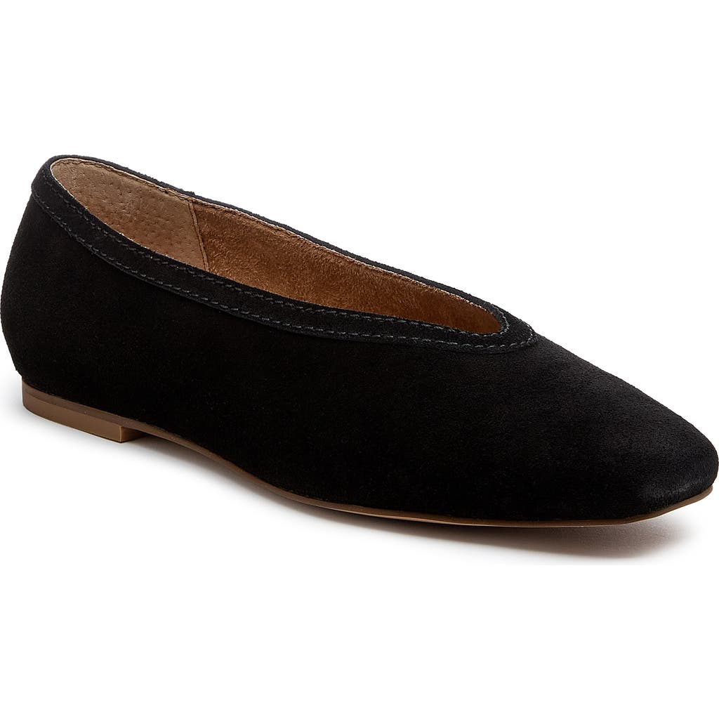 Kelsi Dagger Brooklyn Freya Square-toe Ballet Flats In Black